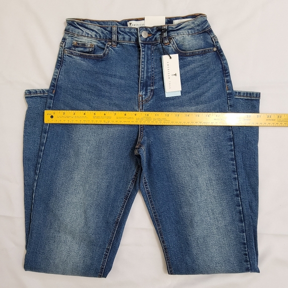 AMERICAN TALL NEW LOLA SLIM-FIT TALL HIGH WAISTED JEANS SIZE 29T BLUE - Picture 9 of 12